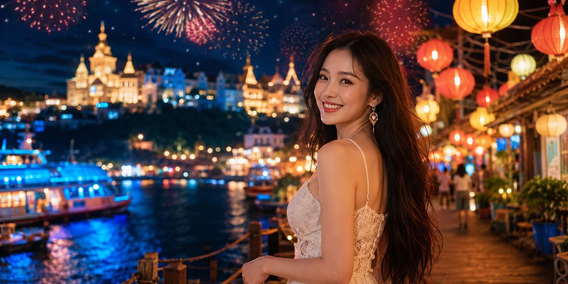 Không khí chợ đêm Đà Lạt sôi động với màn hình giải trí casino chiếu sáng